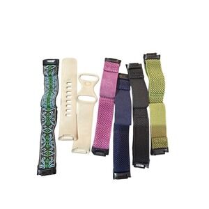 Lot of 6 Fitbit Charge 5 6 Replacement Bands Silicone Woven Elastic Multicolor